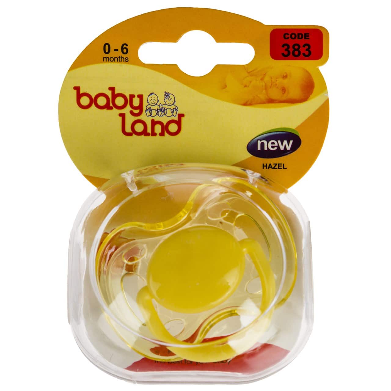 Baby-Land-383-Pacifier-Size-1.jpg پستانک فندوقی سر گرد بی بی لند - تصویر 1