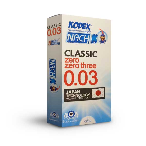 Kodex-Classic-Zero.jpg کاندوم بسیار نازک مدل 0.03 12 عددی ناچ کدکس - Image 1