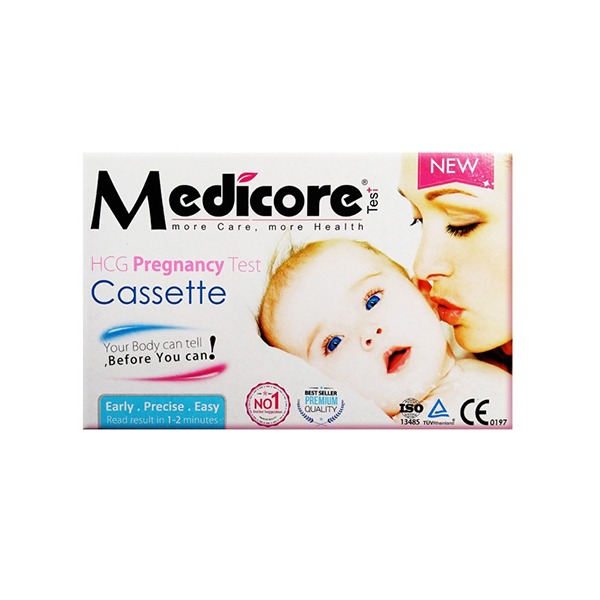 Medicore-Cassette-HCG-Pregnancy-Test.jpg تست بارداری کاستی مدیکور - Image 1