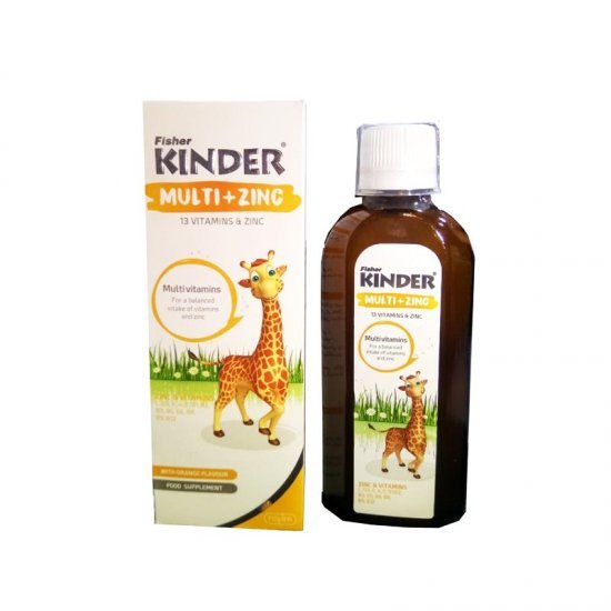 Multi-with-Zinc-Syrup-550x550-1.jpg فیشر کیندر شربت مولتی ویتامین + زینک کیندر - Image 1