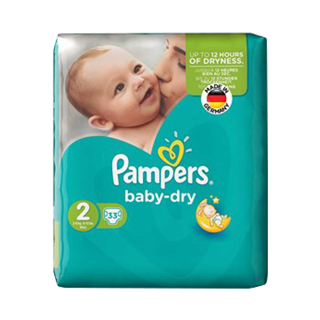 Pampers-Baby-Dry-Size-2-Diaper-33-Pcs.jpg پوشک سایز 2 پمپرز 33 عددی - تصویر 1