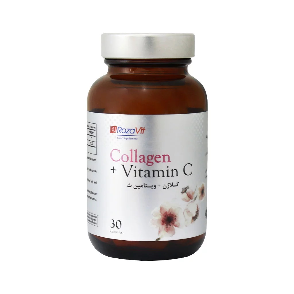 Rozavit-Collagen-And-Vitamin-C-30-Capsules.jpg-1.jpg کپسول کلاژن پلاس ویتامین C رزاویت - Image 1