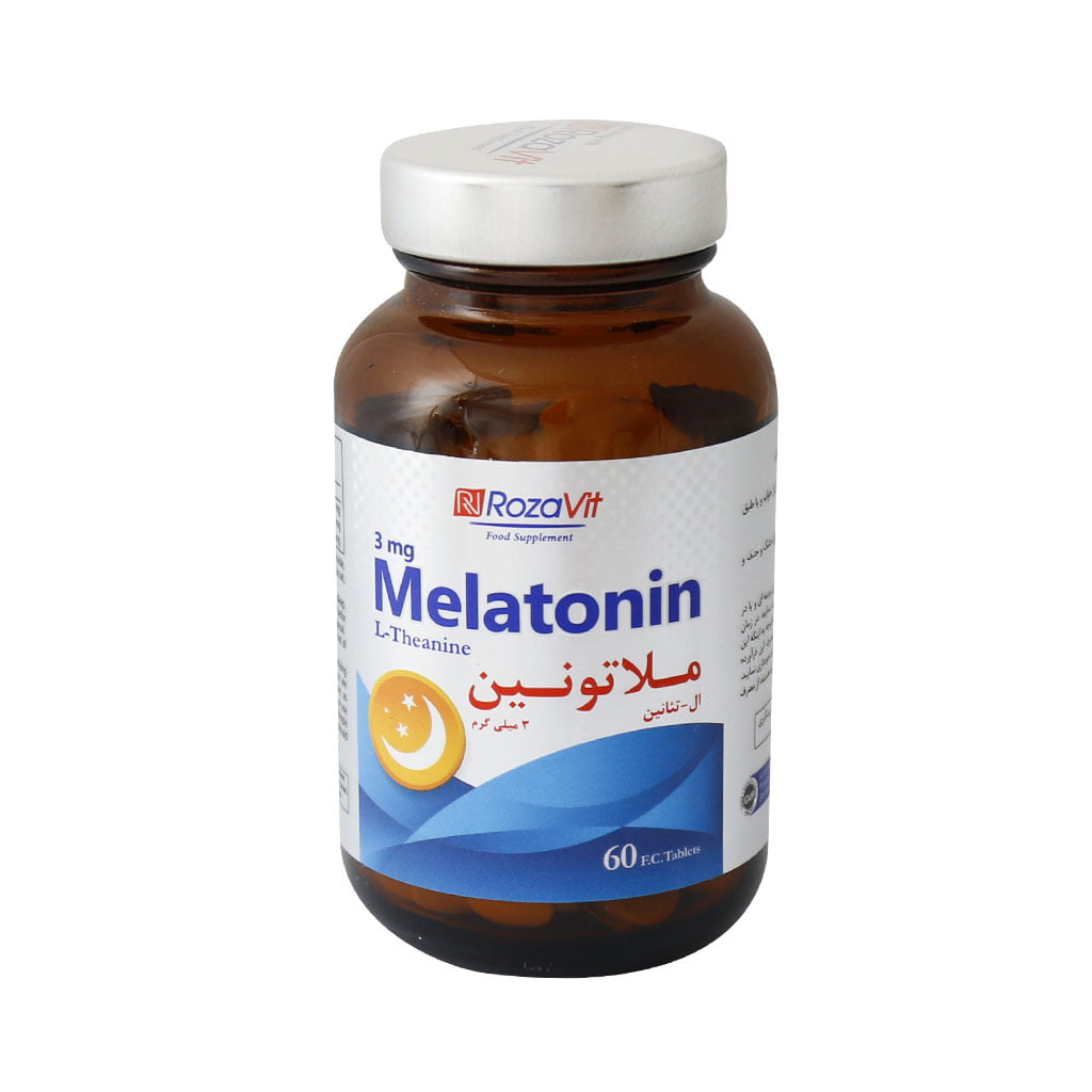Rozavit-Melatonin-And-L-Theanin-60-Tablets.jpg قرص ملاتونین و ال تئانین رزاویت - تصویر 1