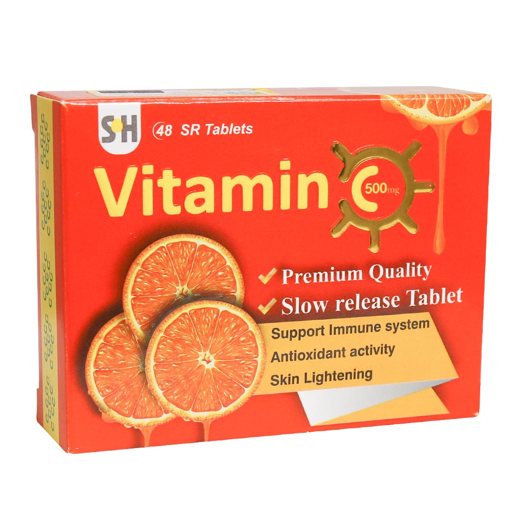 SHahab-Darman-Vitamin-C-500-mg-SR-48-Tablets.jpg قرص آهسته رهش ویتامین C 500 میلی گرم شهاب درمان - Image 1