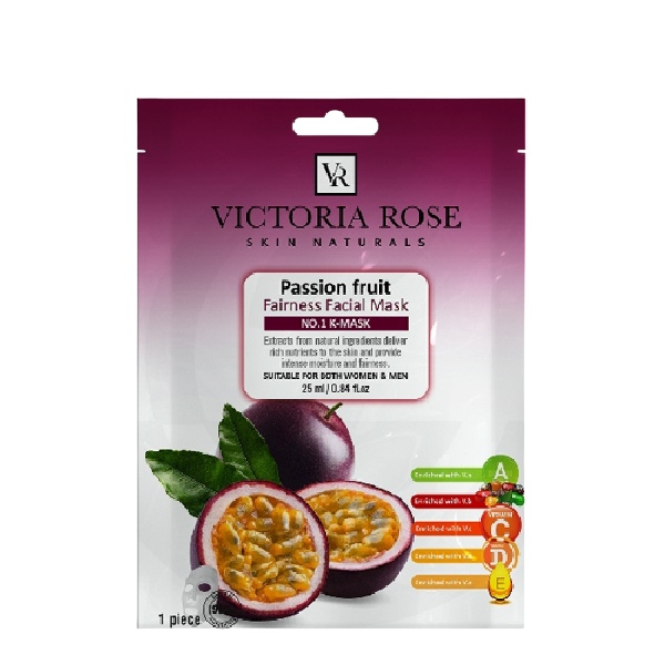 VICTORIA-ROSE-PASSION-FRUIT-FACE-SHEET-MASK.jpg ماسک ورقه ای صورت پشن فروت ویکتوریا رز - Image 1