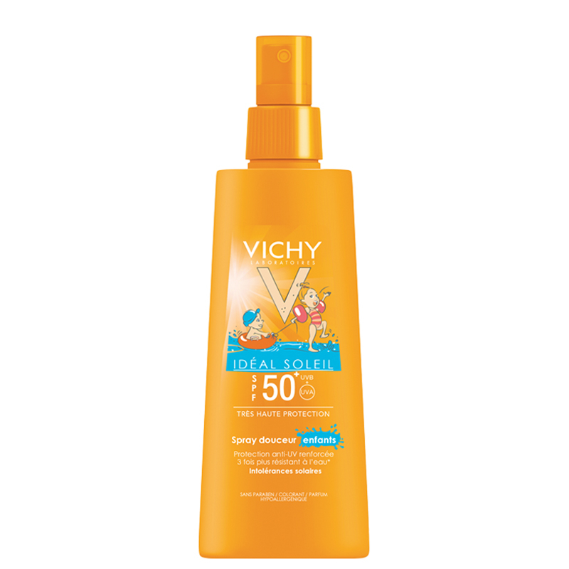 Vichy-Ideal-Soleil-Chidren-Face-And-Lotion-Spray-SPF-50-200ml.jpg اسپری ضد آفتاب SPF50 صورت و بدن کودکان ویشی - Image 1