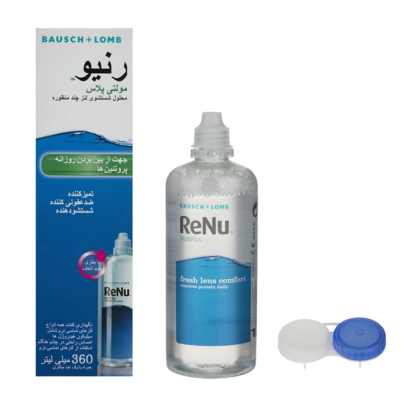 ZC5Ksson0INJIOj6.jpg محلول شستشوی لنز رنیو مدل مولتی پلاس حجم 360 میلی لیتر - Image 1