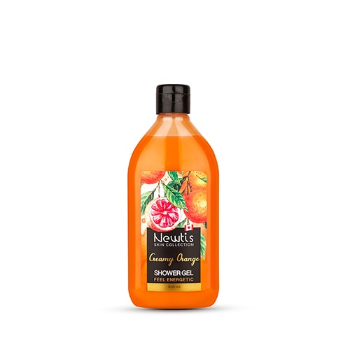 creamy-orange-shower-gel-feel-energetic-newtis.jpg شامپو بدن کرمی پرتقال نیوتیس - Image 1