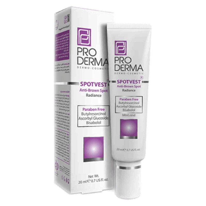 pro-derma-spotvest-anti-browen-spot-659130031201-01.jpg کرم روشن کننده و ضد لک پوست صورت مدل Spotvest پرودرما - Image 1